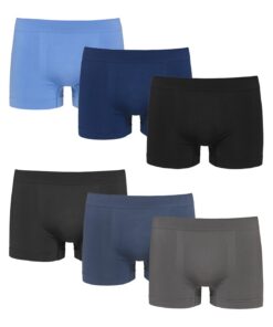 Channo Lot de 6 boxers en lyricère sans couture invisible pour homme - confortables et élégants para hommes - parfait po
