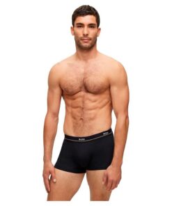 BOSS Hommes Trunks Coton Stretch Taille Logotée 5 Pièces Lot de Cinq Boxers Court Mode pour Hommes