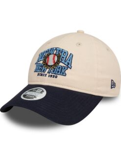 New Era Casquette de baseball 9TWENTY pour femme - NE Wordmark - Pierre - Bleu marine, taille unique - baseball - access