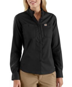 Carhartt Chemise de Travail Femme en Toile Rugged À Manches Longues Coupe Décontractée pour Travail Professionnel