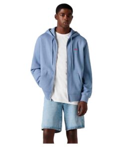 Levi's Zip Up Sweat-Shirt Homme Gris Foncé Hiver Mode Élégante Taille Large