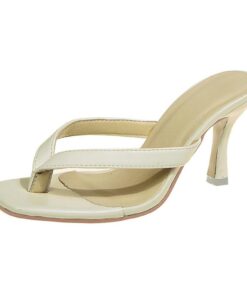 Pantoufles d'extérieur femme blanc 40 EU talons hauts soirée plage
