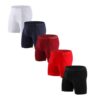 Lot de 5 boxers génériques pour homme en coton, couleur unie, séchage rapide, respirant, coupe idéale pour le quotidien