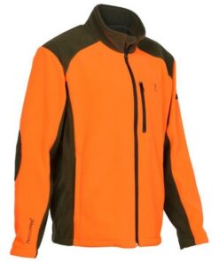 Blouson polaire chasse Cor orange brodé City Guard Percussion - Grandes Tailles XXL