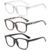 Lunettes Anti Lumière Bleue Homme & Femme, Kit 3 Paires pour Gaming Ordinateur, Protection Anti-Écrans Haut Débit