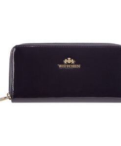 Portefeuille WITTCHEN Bleu Cuir Verni 19x9CM Verticale Collection Verona 25-1-393-N
