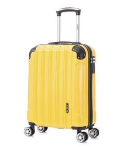 Valise Cabine 55x40x20cm Polycarbonate Capacité Maximale Serrure Intégrée 20 Pouces (RK04|Jaune)