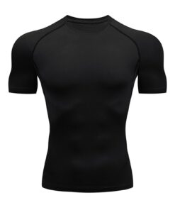 HYCOPROT Compression T-Shirt pour Hommes à Manches Courtes | Haut de Compression Athlétique | Séchage Rapide et Écologiq