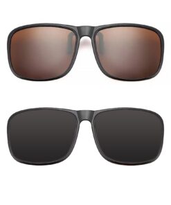 2 Pièces Clip Solaire, Protection UV400 et Polarisation pour Hommes et Femmes - Conduite, Pêche et Sports de Plein Air