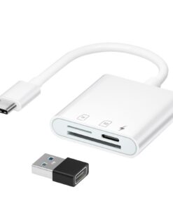 Lecteur de Carte SD pour iPhone 15, Lecteur de Carte Mémoire USB C, Chargement Synchrone pour iPhone 15