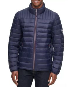 Tommy Hilfiger Veste Tampon Pliable en Duvet Homme Manteau Alternatif Ultra Léger Confort 2 en 1 Convertible