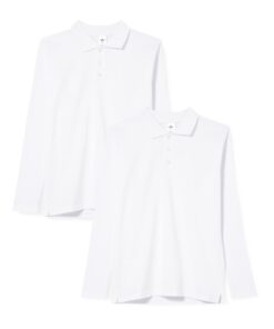 FM London Polo (Lot de 2) Homme - Talons en tissu doux - Idéal pour les offices - 3 boutons au galon - Lavable en machin