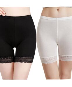Jeannes Modales Dentellées Jungerhouse Shorts Femmes Sécurité Doux Stretch Leggings Couleur Naturelle Taille Élastique M