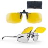 GWAWG Lunettes de soleil pour conduite de nuit à clipser - Sans monture - Réduisent efficacement les reflets - Pour homm