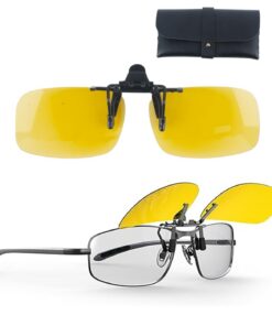 GWAWG Lunettes de soleil pour conduite de nuit à clipser - Sans monture - Réduisent efficacement les reflets - Pour homm