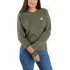 Carhartt Tencel Fiber Series Sweatshirt Relaxed Fit Femme Hiver Chauffant Maillot de Sport
