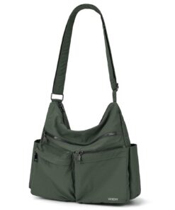 Sac Bandoulière VASCHY Femmes Imperméable Multipoches Anti- vol avec Bretelle Réglable pour Voyage Travail