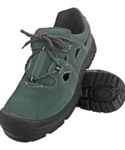 REIS Chaussures de sécurité vert/noir pour travailleurs industriels en usine de fabrication