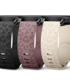Bracelet Garmin compatible avec Venu, Vivoactive, Forerunner, gravure léopard, 20 mm, pour runners et sportifs, compatib