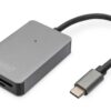 Lecteur de cartes SD et Micro SD USB-C DIGITUS 300 Mbps Plug & Play Space Grey
