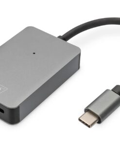 Lecteur de cartes SD et Micro SD USB-C DIGITUS 300 Mbps Plug & Play Space Grey