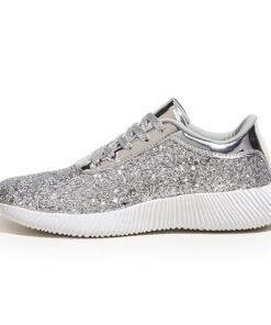 Titre SEO optimalement optimisé : LUCKY STEP Basket Brillantes Femme Métalliques et Strass | Chaussures de Tennis Légère
