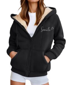 Veste polaire unisexe zippée imprimée confort hiver streetwear femmehomme