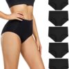 Wirarpa Culottes Panties Femme Coton Taille Haute Lot de 5 Pièces - Phanères Douces