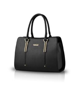 NICOLE & DORIS Sac à Main pour Femmes Grande Capacité Fourre-Tout Cuir PU Noir Sac Messenger