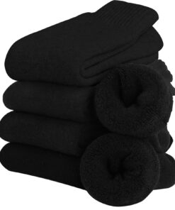 Chaussettes chaudes Josnown Homme, chaussettes hiver thermiques en laine, semelles épaisses en tissu éponge pour randonn