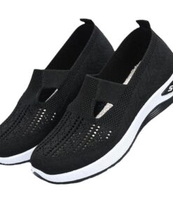QHNTUJLB Chaussures de marche pour femmes - Respirantes, Support d'orteil orthopédique, Confortables pour la randonnée e