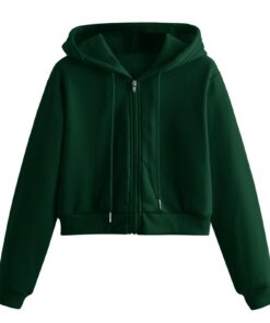 Sweat-Shirt à Capuche Fermeture Éclair Manches Longues pour Femmes en Jaune Sweat a Femme Grande Taille Casual Hoodie Hi