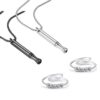 Hifot Collier de Respiration Anti Stress Femme Argent