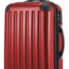 Valise Hauptstadtkoffer Alex Rouge Brillant 55 cm TSA | Capacité 42 Litrespour Voyageurs En Voyage