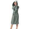 Peignoir de bain femme doux avec 2 poches et réglable ceinture | Femmes | Bain| Coton doux et confortable | Peignoir lon