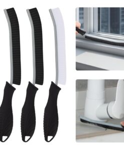 KMOSENIA Brosse De Nettoyage pour Cuisine, Toilettes et Salle de Bain - Brosse À Joints et Brosse À Poils Durs (3, Noir)
