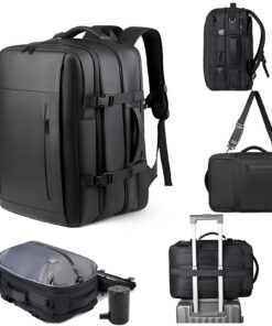 Grand sac à dos de voyage sous vide Elprico, capacité extensible 36L à 55L, pour le vol et le transport d'objets personn