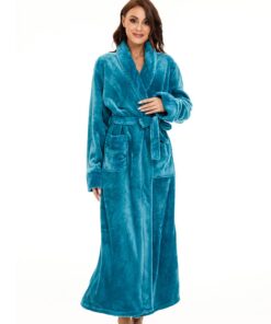 LOCIIXAT Peignoir de bain confortable et moelleux pour femme - Idéal pour la détente au foyer - XXL
