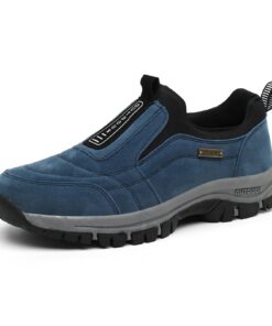 Chaussures de Marche Homme sans Lacets Baskets de Randonnée en Plein Air pour Homme avec Orthopédie Fonctionnelles Taill