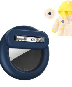 Traqueur GPS AXFEE Airtag pour Enfants et Personnes Âgées - Étui avec Broche Support Anti-Perte