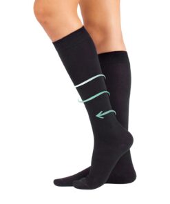 CalzItaly Mi-Bas de contention en coton avec compression graduée moyenne 14-16 mm/Hg | Bleu, Gris, Noir | S, M, L, XL, X