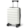 Valise cabine Lekesky Easyjet pour 45x36x20 Rigide et légerABS, serrure TSA et roulettes amovibles, blanc cassé