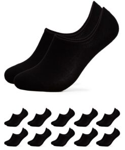 Occulto Chaussettes invisibles bambou Femme & Homme - confort et discretion (modèle: Solana) - lot de 10 - OEKO-TEX STAN