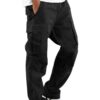 yargouleole Pantalon Cargo Homme en Cotton pour Travail Décontracté avec Taille Élargie