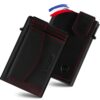 LORZOR Portefeuille Homme Cuir Véritable avec Blocage RFID, 10 Cartes, Fermeture Magnétique XXL - Portemonnaie pour Homm