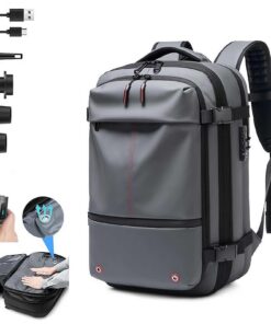 Sac à Dos sous Vide Extensible 62L pour Voyage avec Compression 100% Étanche et Antivol