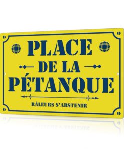 Decorative Metal Plaque Putuo Pour Jardin et Terrasse en Métal Vintage 30x20cm (Jaune) pour Humeur Humoristique