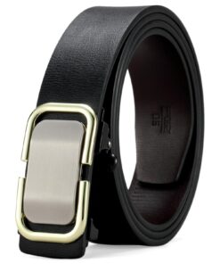Ceintures RNIEGA Hommes en Cuir, Ceinture à Cliquet Automatique Réglable pour Hommes, Ceinture en Cuir pour Hommes avec