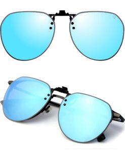 CREYESTAL Clips de lunettes de soleil polaires pour hommes et femmes - ultra-léger et relevable, 100% anti-UV et certifi