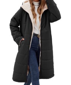 Veste Polaire Tuopuda femme hivernale chaude réversible avec capuche et poches Global Recycled Standard